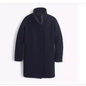 Navy J.Crew stadium cloth cocoon coat